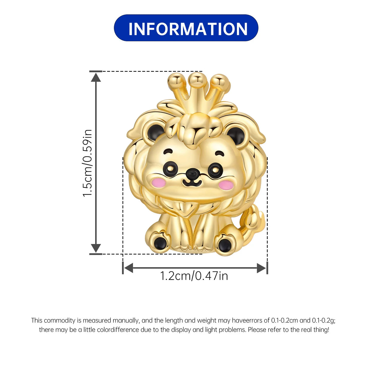 925 Sterling Silver Cute Pet Animal Lion King Pendant DIY Jewelry Beads for Women Bangle Bracelet Necklace Birthday Party Gifts