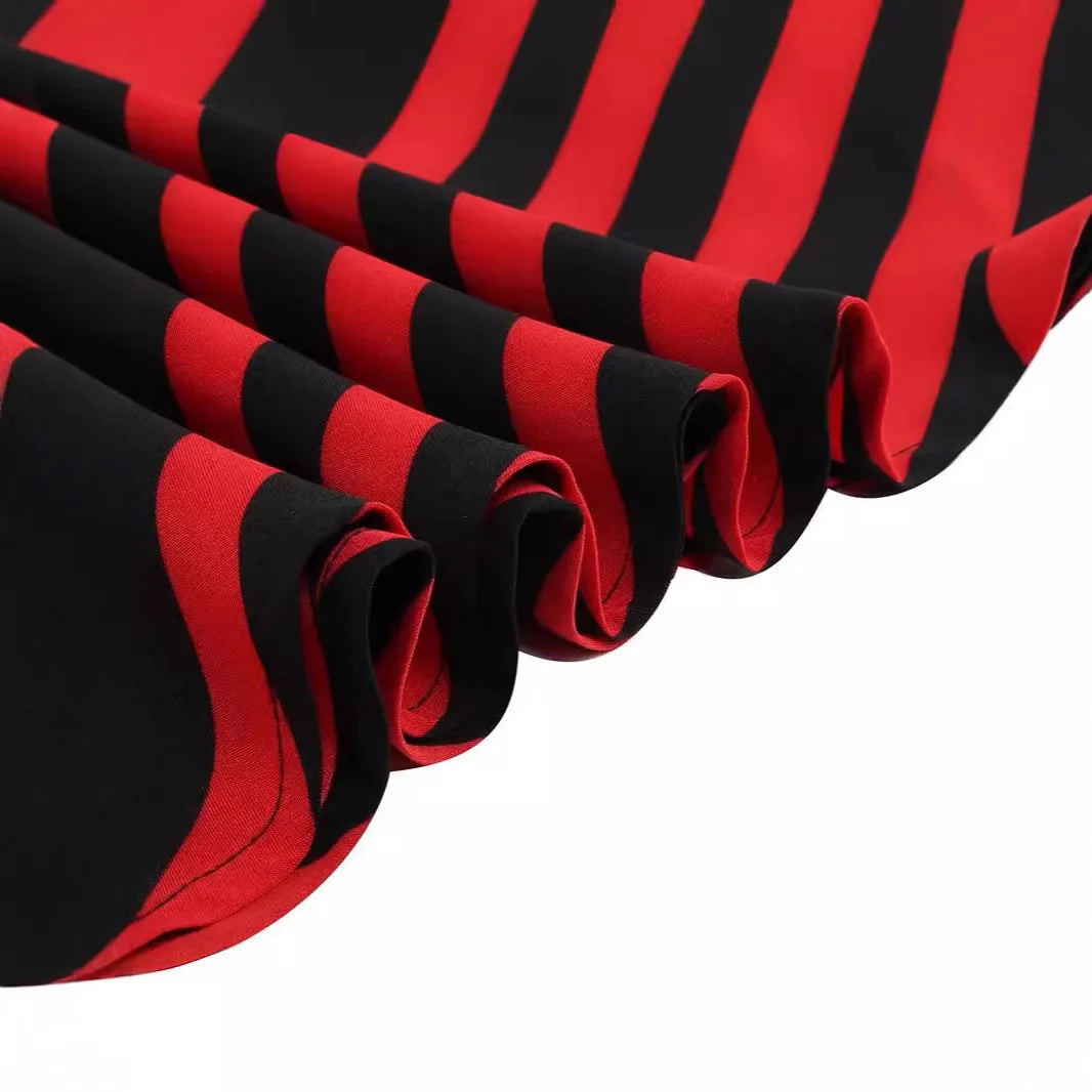 Halloween Pirate Costume Set Striped Pointed Skirt and Matching Striped Headscarf for Party