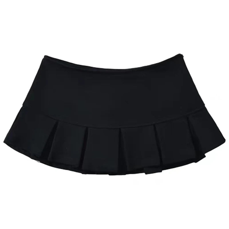 Sexy High Waist Pleated Skirts Women Summer Streetwear Mini A Line Skirts Woman Korean Tennis Student Dance Skirt Female 2025