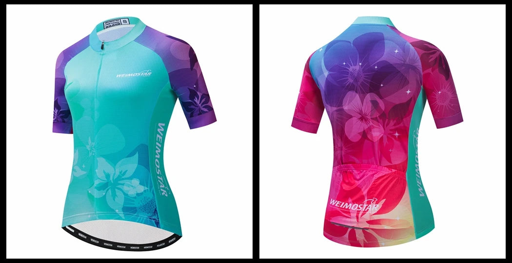 Blue Black Womens Cycling Jersey Pro Team Cycling Clothing Summer MTB Bike Jersey Breathable Bicycle Shirt Maillot Ciclismo