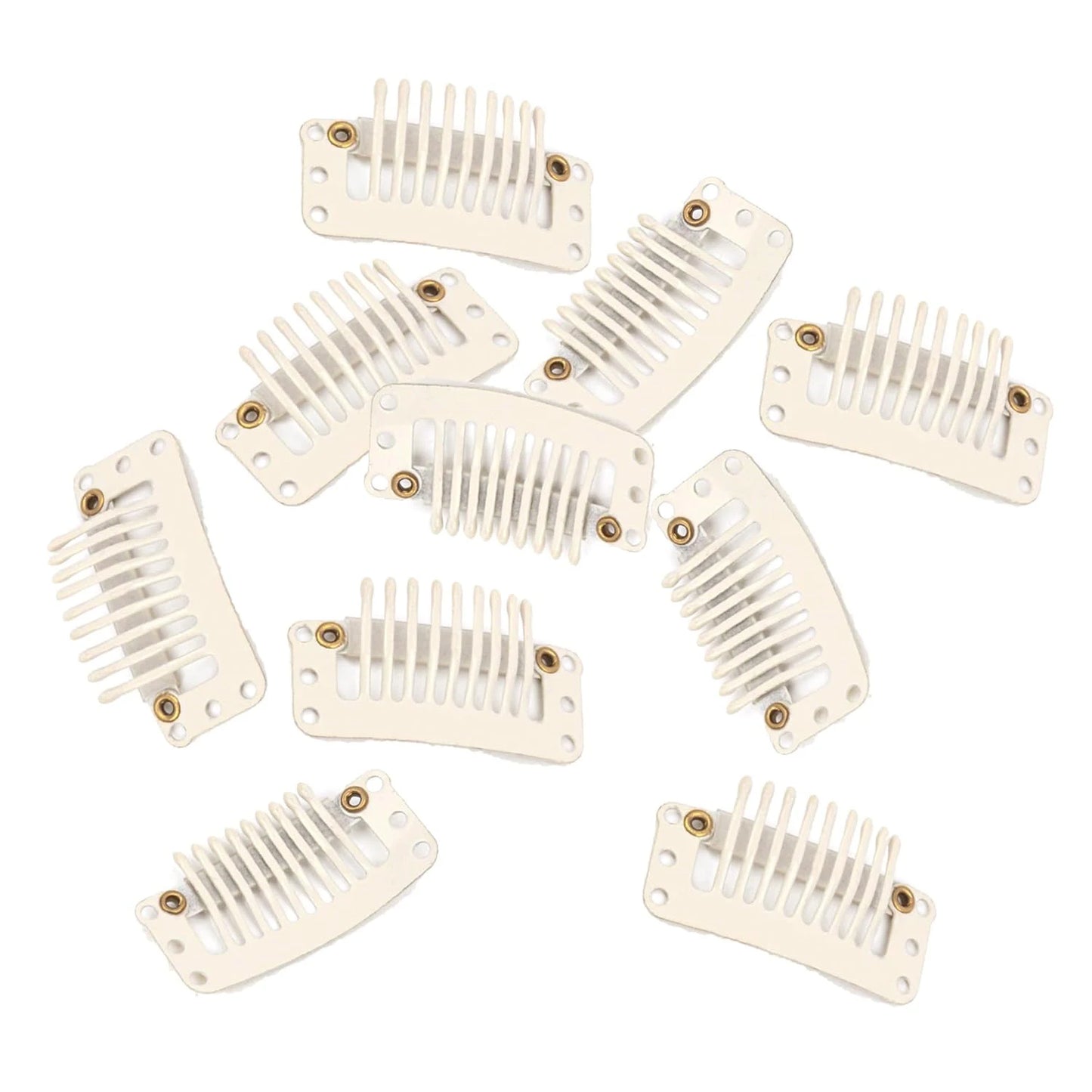 10/20/50 Pcs Hair Extensions Clips 9-Teeth Wig Comb Clips Snap Hair Extension Accessories Tool 32mm