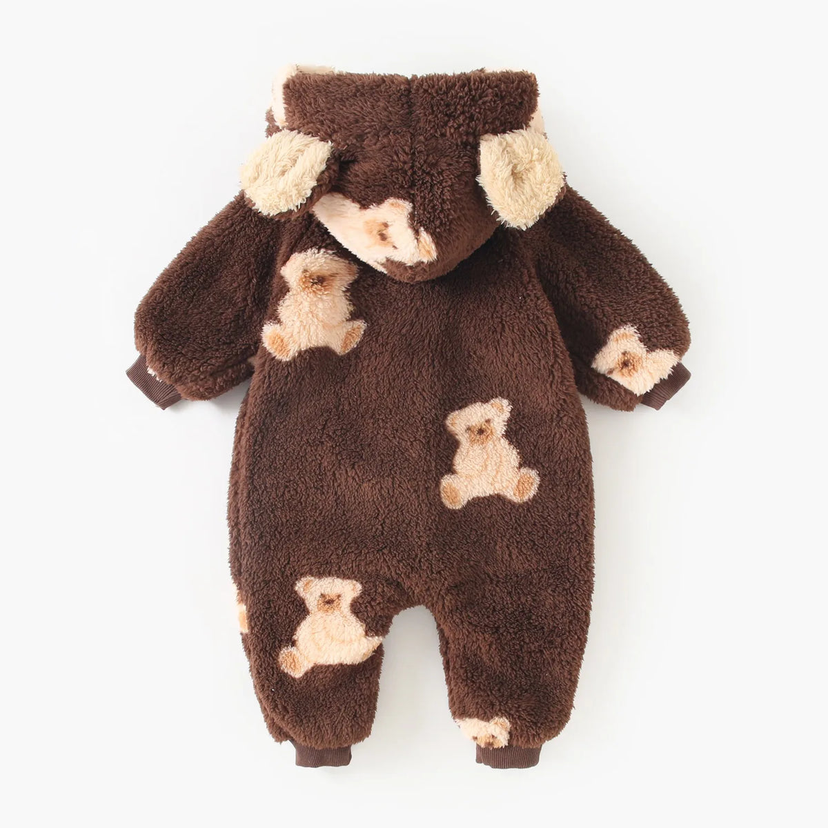 Cute Winter Zipper Long Sleeve Baby Rompers Clothing Warm Hooded Thickened Animal