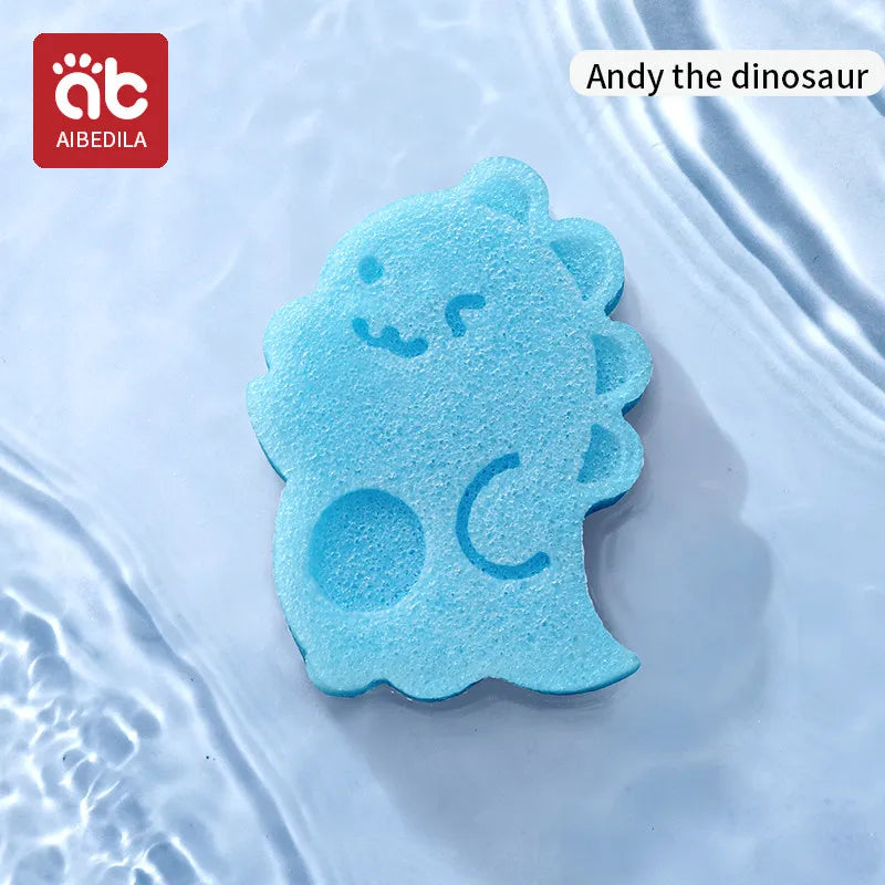 AIBEDILA Children's Bath Sponge Cute Baby Shower Sponge Cleanser Brush Soft Skin-friendly Bath Rubbing Kids Sponge Newborn