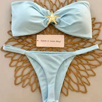 New Swimwear Sexy Bikini Mesh Trousers Three-piece Split Women's Swimsuit