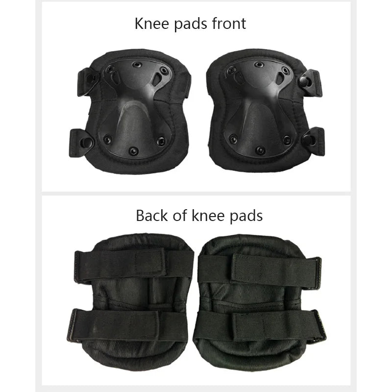 4Pcs Tactical Knee & Elbow Pads Set,Outdoor Protective Gear for Cycling, Mountaineering, Hiking & All Outdoor Sports