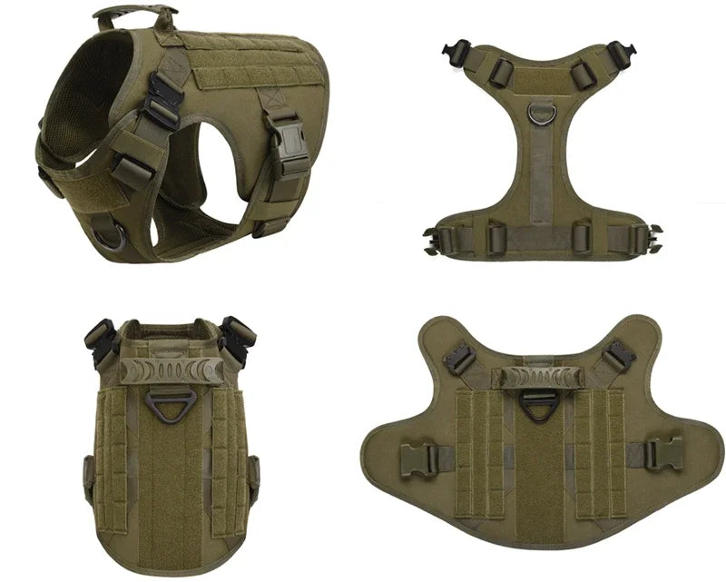 Tactical Military Vest Pet German Shepherd Golden Retriever Tactical Training Dog Harness and Leash Set For All Breeds Dogs