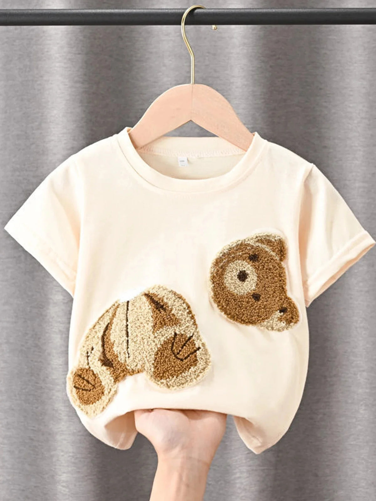 Summer Toddler Baby Clothes Children Boys Cotton Bear Short Sleeve T-Shirt+Shorts 2pcs Set Kids Fashion Sports Costume 1-6 Years