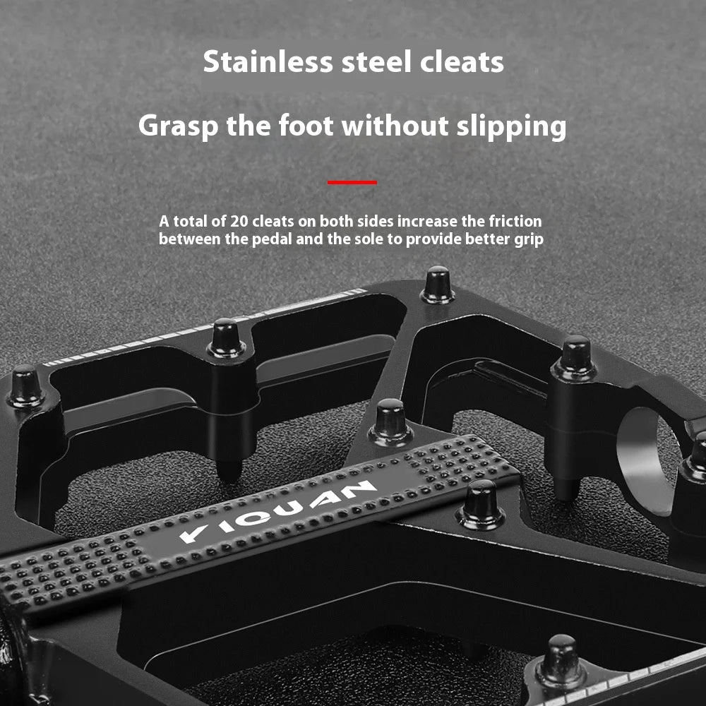 Mountain Road Bicycle Pedal Aluminum Alloy Pedal Double DU Pedal Anti-slip Widened Nail Pedal Bicycle Accessories Mtb Pedals