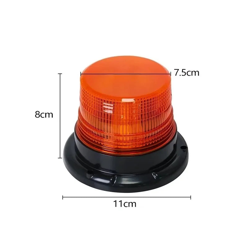 1/2pc Magnetic Flashing Yellow Emergency Lamp Safety Alert Light need AAA Battery Power for Outdoor Camping Road Safety Light