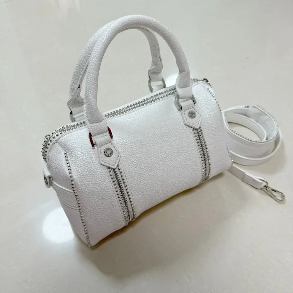 New Women Shoulder Bag Luxury Design Fashion Ladies Crossbody Bag Black PU Leather Vintage Chain Envelope Bag