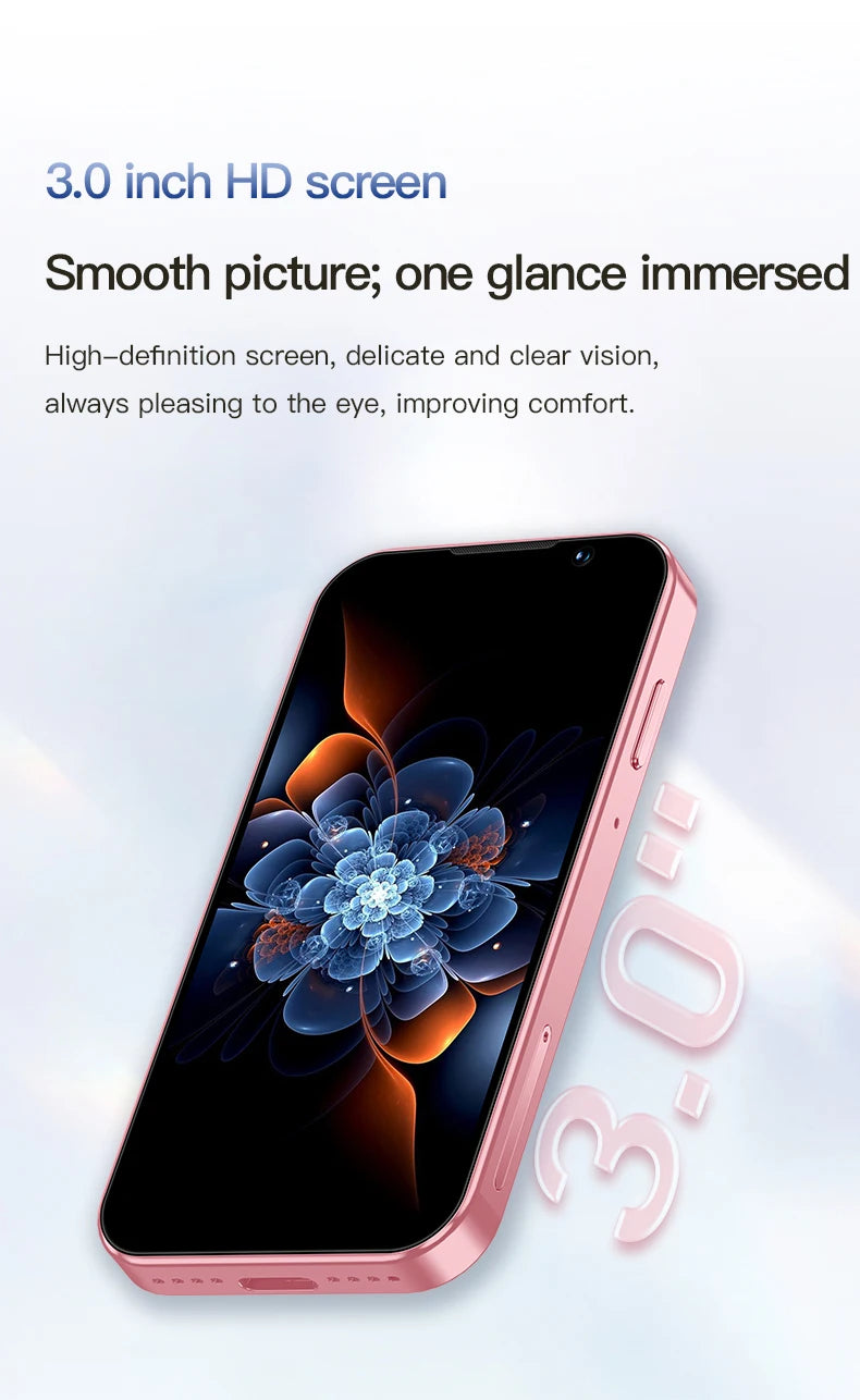 SOYES i17 Mini Smartphone 3.0" Screen 2GB RAM 16GB ROM Dual SIM Standby Dual Camera Android 9.0 Small Mobile Phone