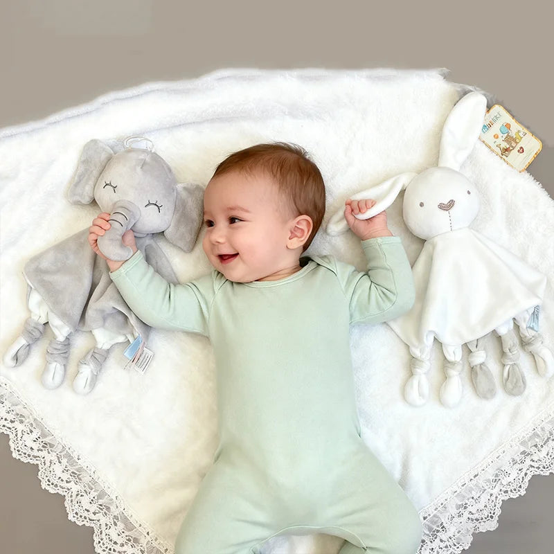 Baby Security Blanket Soft Plush Stuffed Animal Toys Infant Bibs Nursery Newborn Sleeping Dolls Cartoon Soother Appease Towel