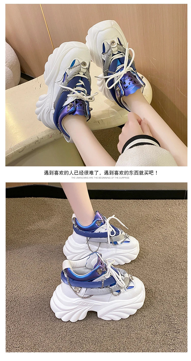 Lovely Kawaii Women sneakers wedge casual shoes woman sneakers women running shoes woman lace-up female sneakers Loafers Shoes