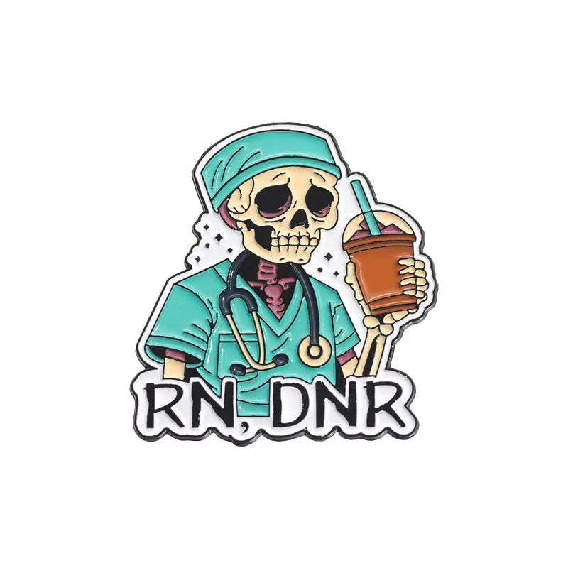 Horror Halloween Costume Accessories Cartoon Skeleton Ghost Enamel Pin Men's Backpack Badge Clothes Accessories Wholesale