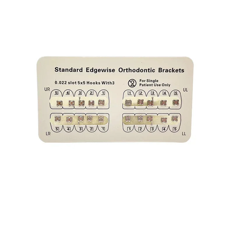 10 Packs Dental Orthodontics Brackets Metal Teeth Bracket Braces Edgewise Without Hook/3 Hook