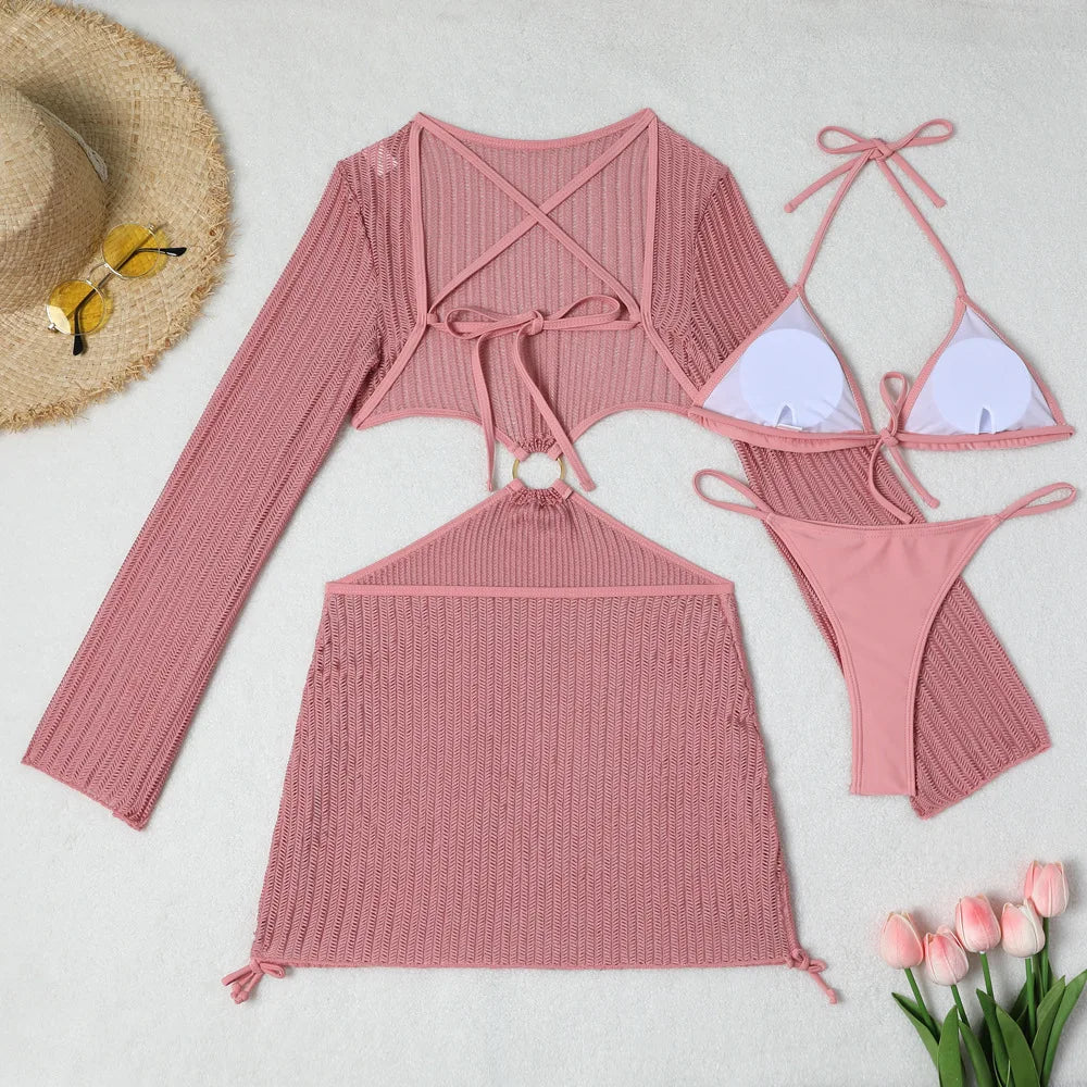 2026 Sexy Bikinis Female Swimsuits Women's Three-Piece Swimwear Beach Swim Wear Bathing Suits Brazilian Bikini Set Pool Bather