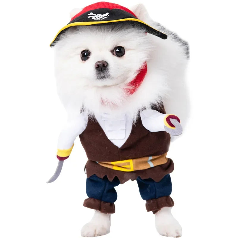 Halloween Funny Dog Clothes for Small Medium Dogs Cats Party Dressed Up Cosplay Costumes Bulldog French Chihuahua Pet Outfits