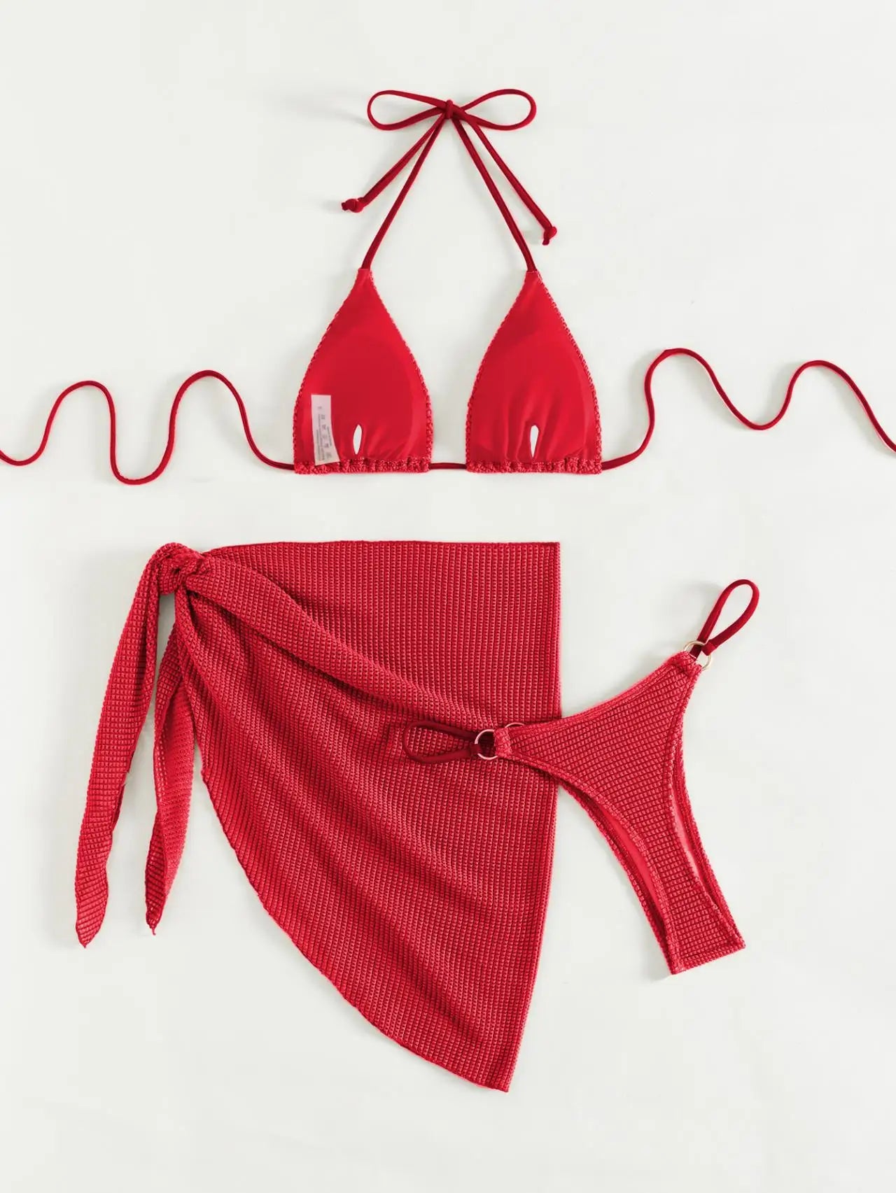Sexy Brown Bikini Set 2026 Women Halter Push Up Bra Skirt 3 Piece Swimsuit Summer Bathing Suit Cover Up Thong Swimwear Biquini