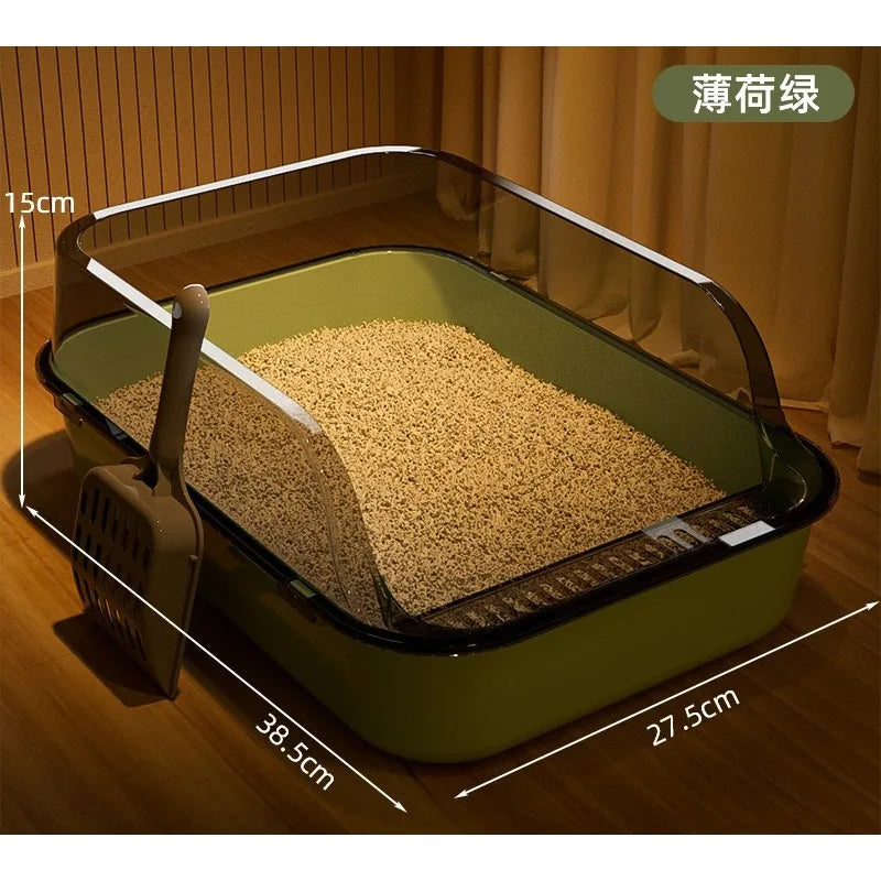 Semi Enclosed Cat Litter Box Breathable Odor Free Anti Splash Pet Supplies for Cats