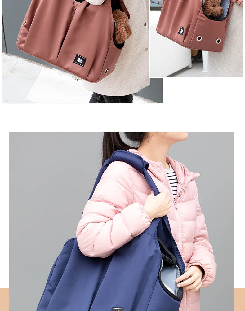 Portable Puppy Shoulder Bags Breathable Cat Carrier Bag Cats Transporter Bag Travel Pet Carrier for Cat Dog Pets HandbagBackpack