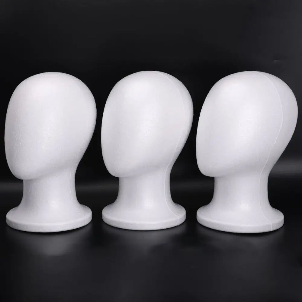 New Stable Foam Mannequin Head Lightweight White Wig Display Stand Jewelry Headwear Display