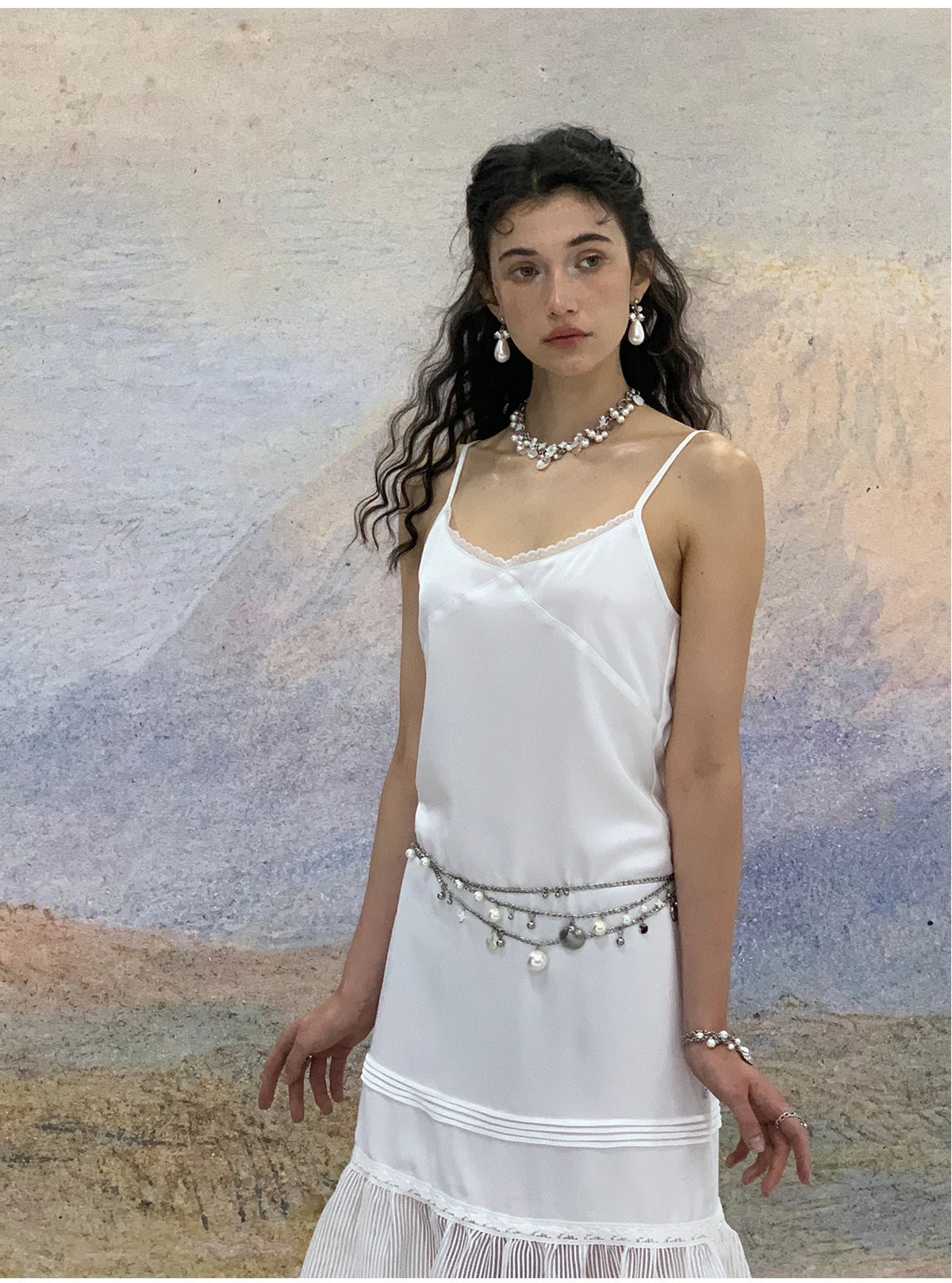 Body jewelry woman Pearl belly waist chain with Skirt Metal Chain Sexy Pendant Adjustable Navel Accessories sexy tоy for women