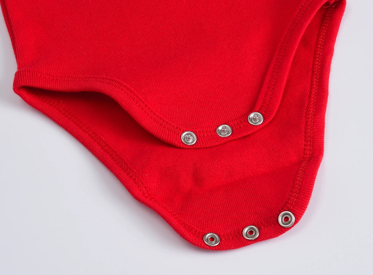 Baby Girls Clothing Body Suit Newborn Infant Boys Romper Infant Long Sleeve Summer Red Jumpsuit Cotton Soild Color Pyjama Bebe