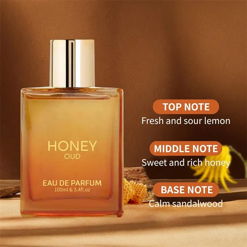 Honey Oud Rose Gourmet Scent Perfume,Women Sweet Warm Eau De Toilette,Lemon/Blackcurrant/Sandalwood/Vanilla Light Fragrance Mist