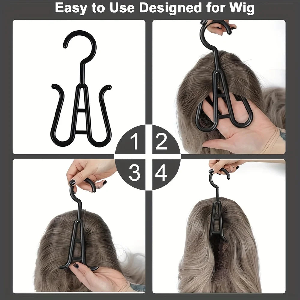 1/2/3/5/10/15 pc of black wig storage hooks wig  display rack, suitable for wig storage and display