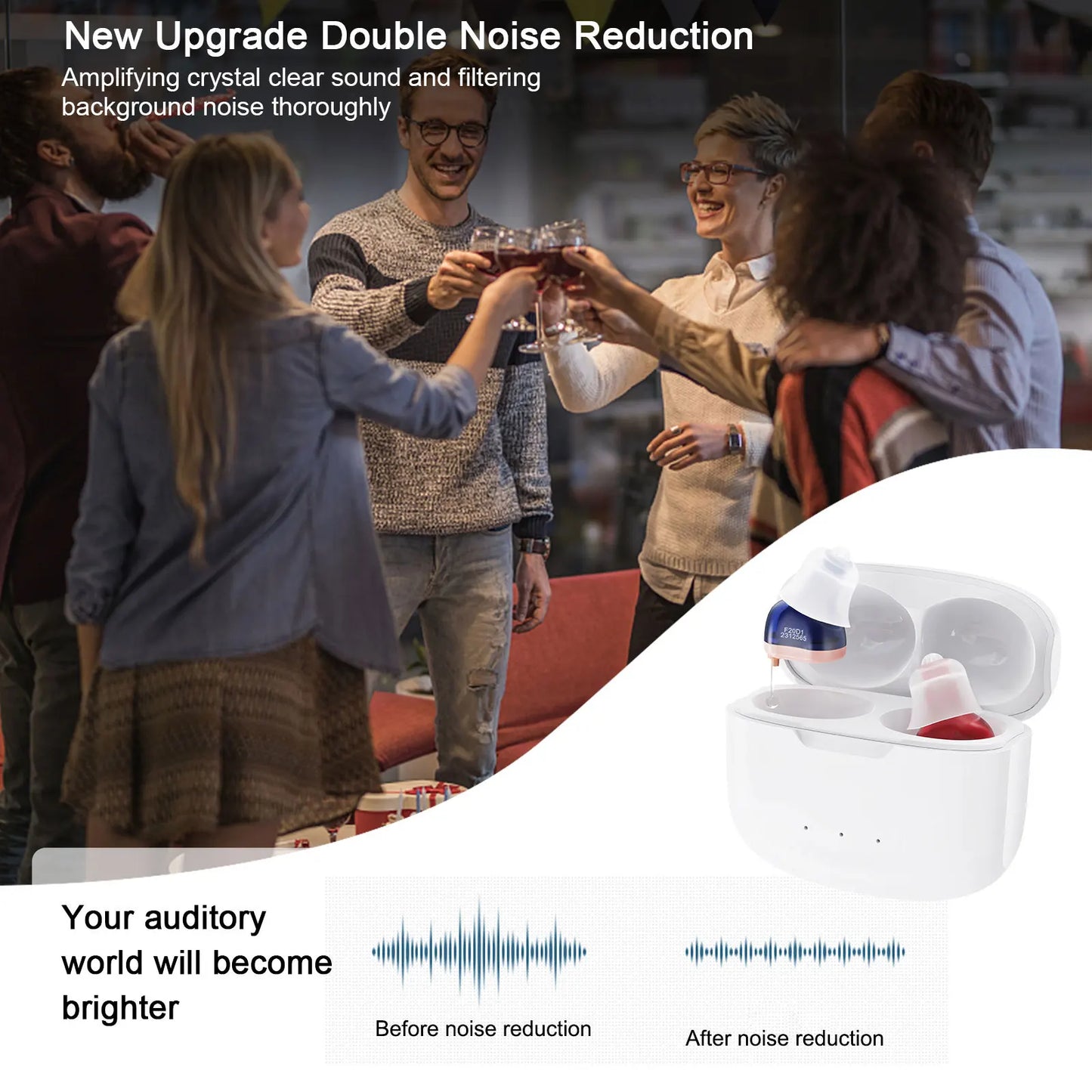 Hearing Aids High Quality Hearing Aids Rechargeable Digital Noise Reduction 16 Channel Sound Amplifier for Elderly Audifonos