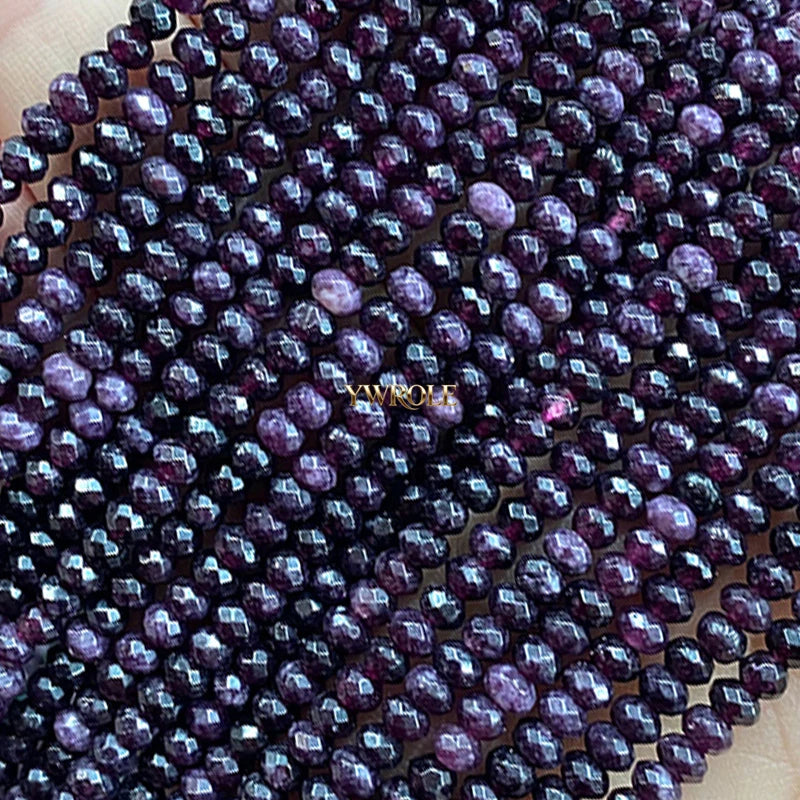 3x4mm Rondelle Faceted Natural Stone Chalcedony Tourmaline Color Loose Spacer Beads for Jewelry Making Diy Bracelet Accessories