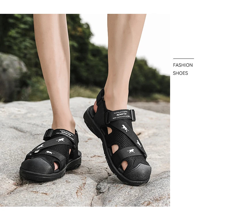 New Arrived Summer Men Sandals Classic Retro Travel Casual Shoes Outdoor Anti Slip Wear-resistant Ultra Light Beach Roman Shoes