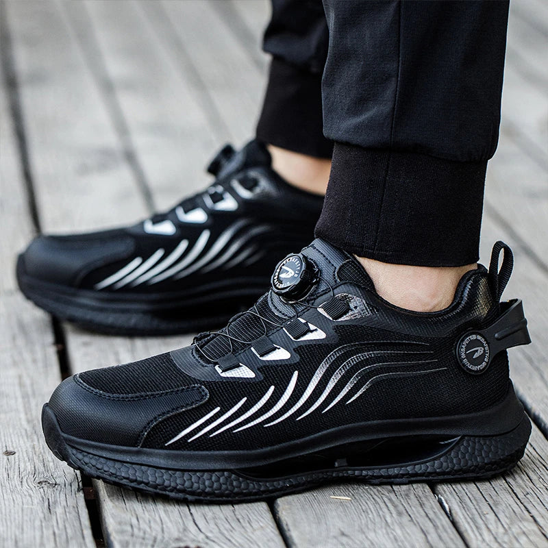 Summer Safety Shoes Mesh Work Shoes Lightweight Safety Sneaker For Men Breathable Protective Work Sneakers Steel Toe Shoes Man