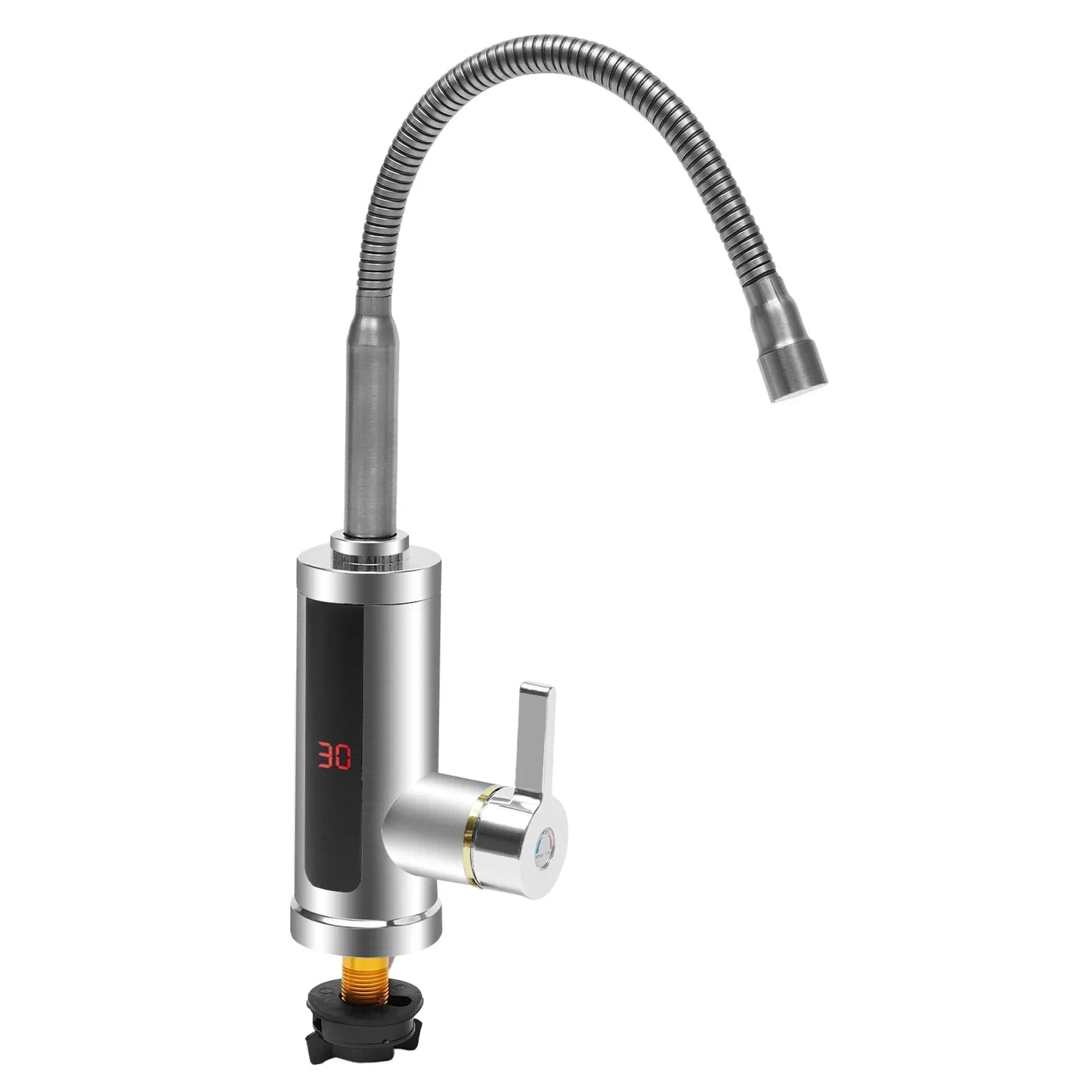 3000W Instant Electric LCD Faucet Instant Tap 360° Fast Heater Heating Hot/Cold Water Supply for Bathroom Kitchen