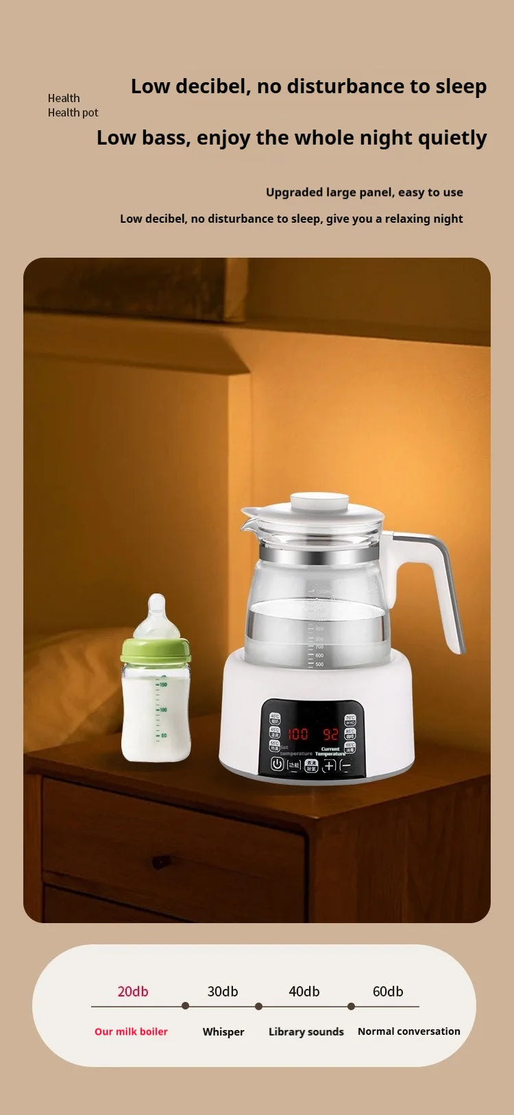 1.3L Household Constant Temperature Kettle, Fast Boiling Kettle, Baby Milk Regulator, Electric Kettle, Durable Health Pot