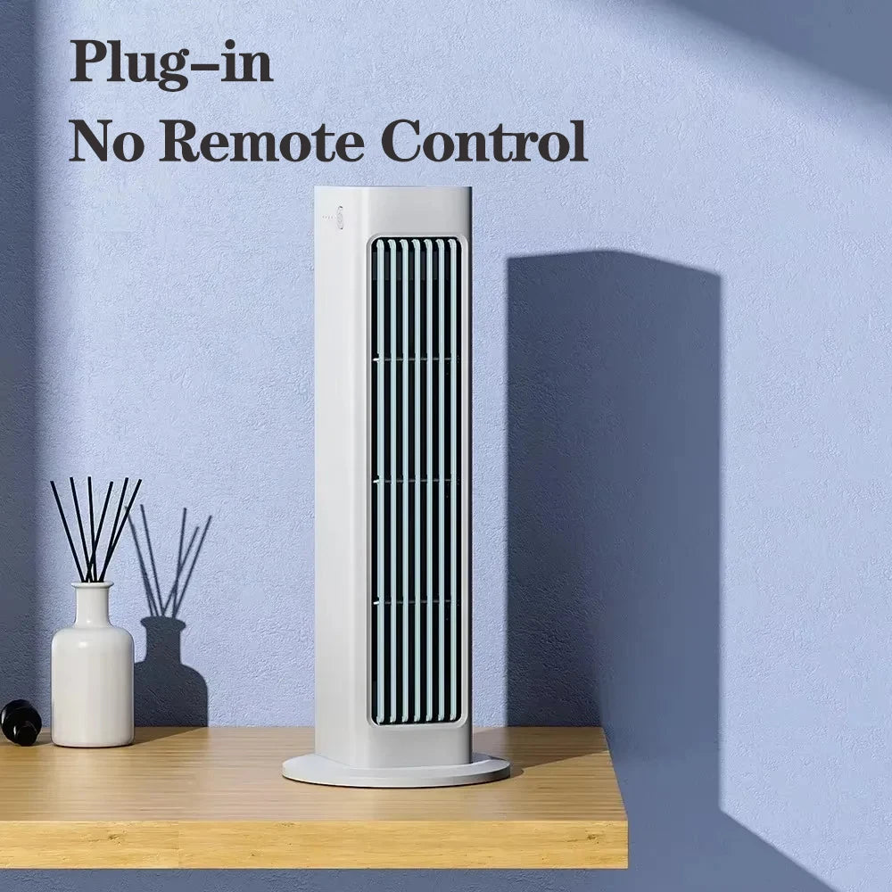 Eary Wall-mounted Fan with Remote Control Summer Strong Fan Bladeless Tower Airflow Cooling Air Conditioner Fan for Desk Kitchen