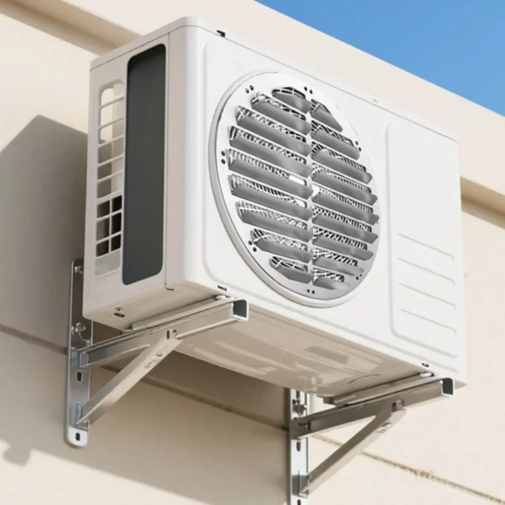 Stainless Steel AC Outdoor Air Guide Plate, No Drilling, Efficient Heat Dissipation, Fits Most Home AC Units