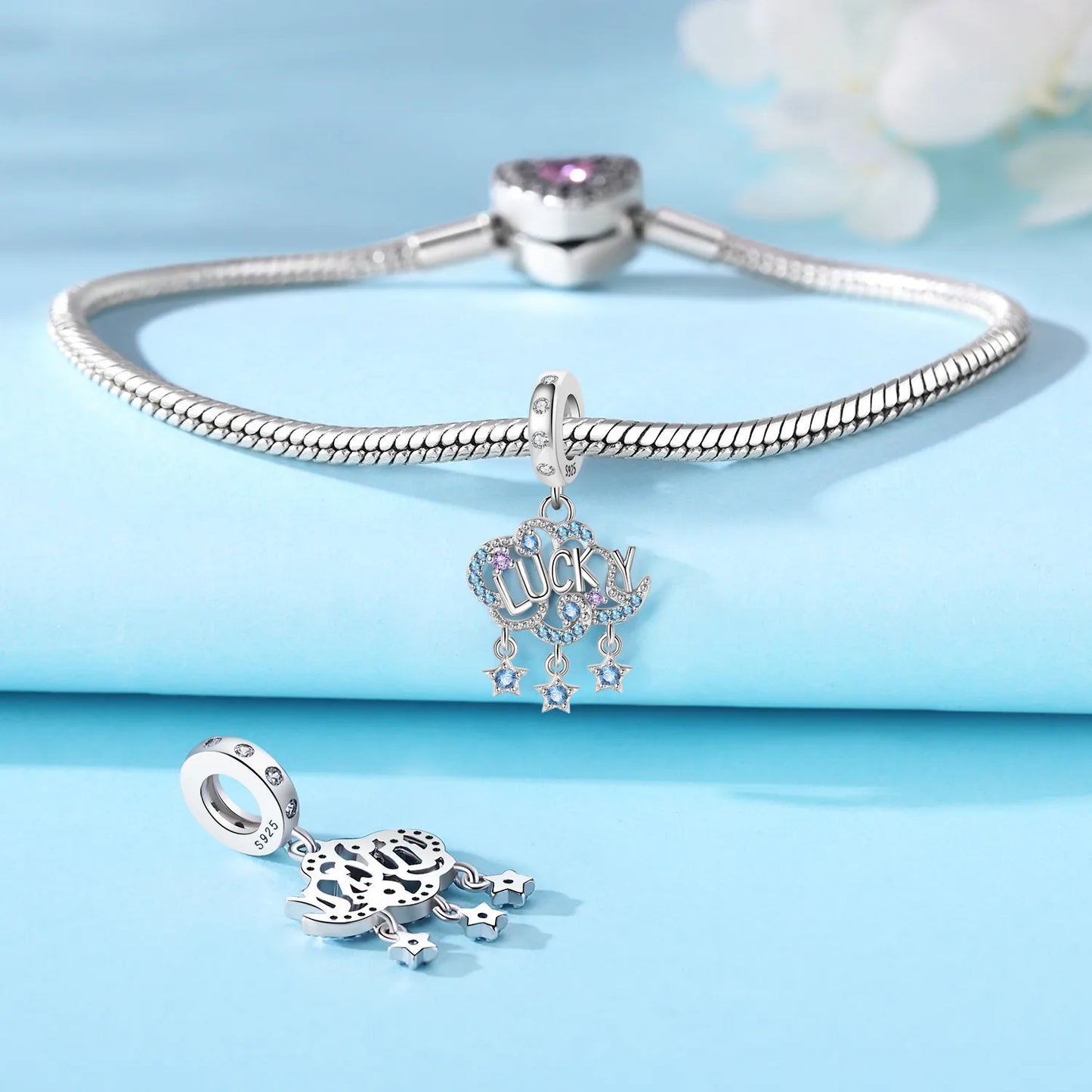 925 Sterling Silver Two-tone Symmetrical Angel Wing Pendant Necklace for Women Lucky Symbol Original Jewelry Party Couple Gift