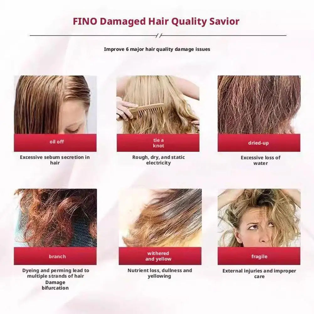 NEW Fino Hair Shampoo Conditioner Hair Mask For Oil Control Volumizing Smoothing Repairing Damaged Frizzy Hair Soften Hair Care
