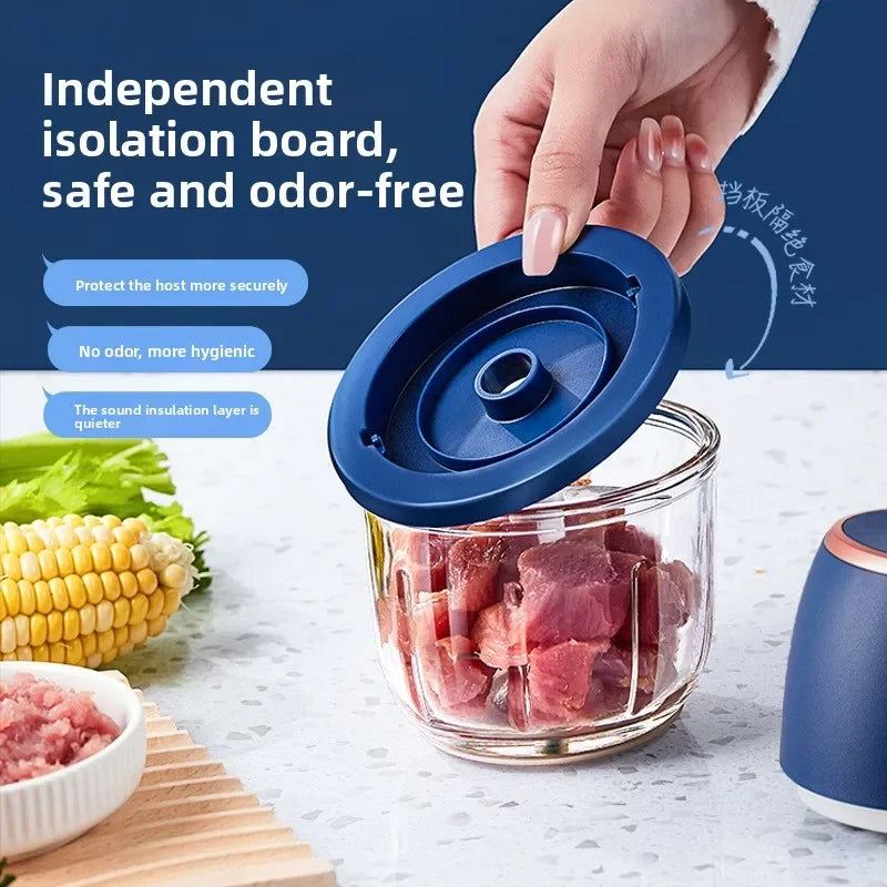 TINSOL 350ML Food Chopper Electric Meat Grinder Garlic Masher USB Multifunction Slicer Blender Kitchen Food Processor