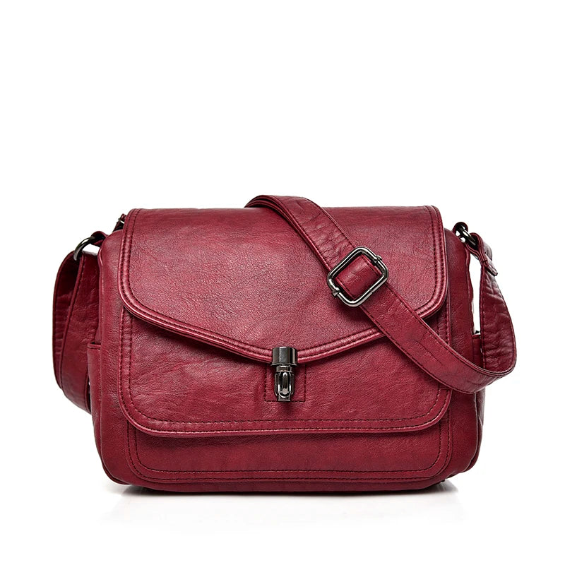 Vintage Soft Leather Women's Crossbody Bag Luxury Designer Handbag Small 2024 Sac a Femme Femmels' Shoulder Bags