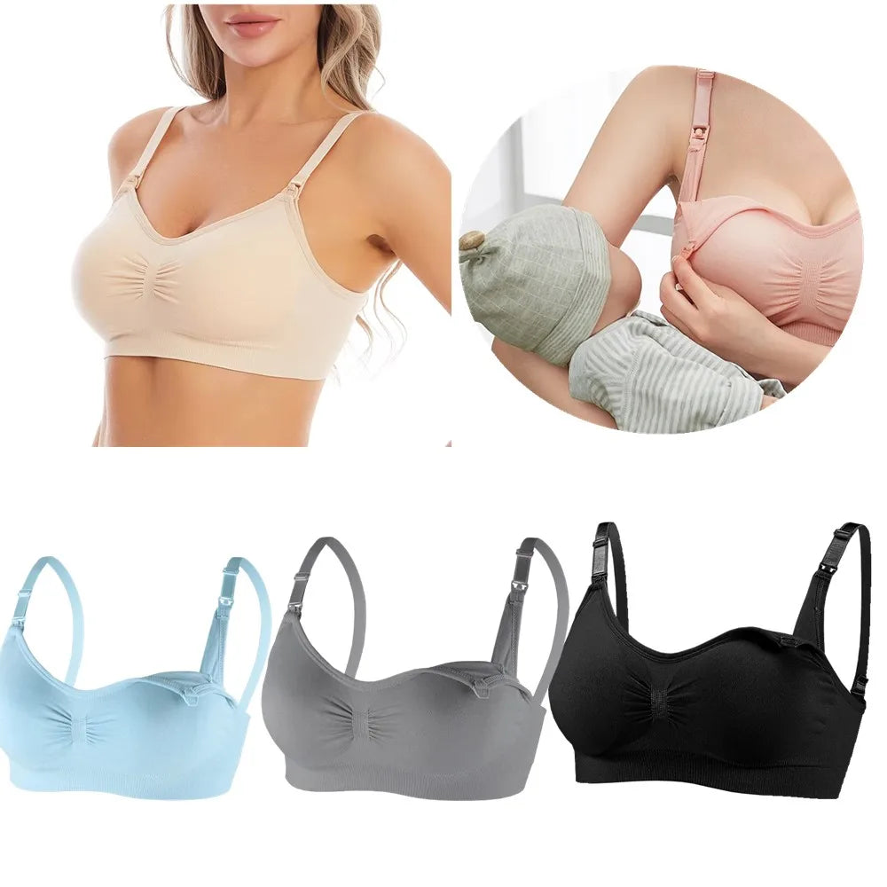 1/2pcs Breastfeeding Bras Maternity Nursing Bra for Feeding Nursing Underwear Clothes for Pregnant Women Wirefree Breathable Bra