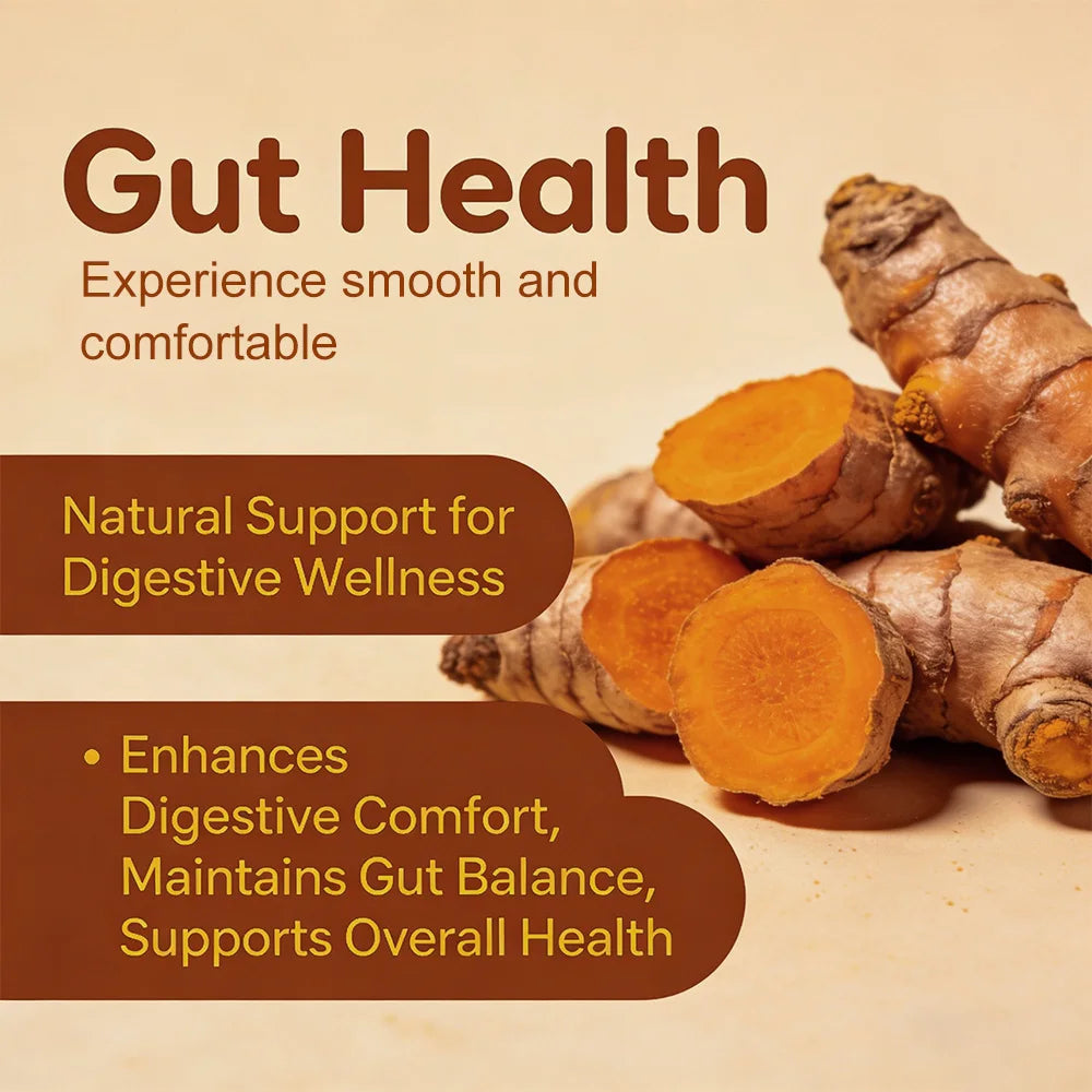 Turmeric Ginger Piperine Capsules – Curcumin 95% with Black Pepper, Gut, Joint & Immune Support, Vegan Supplement, 120 Capsules