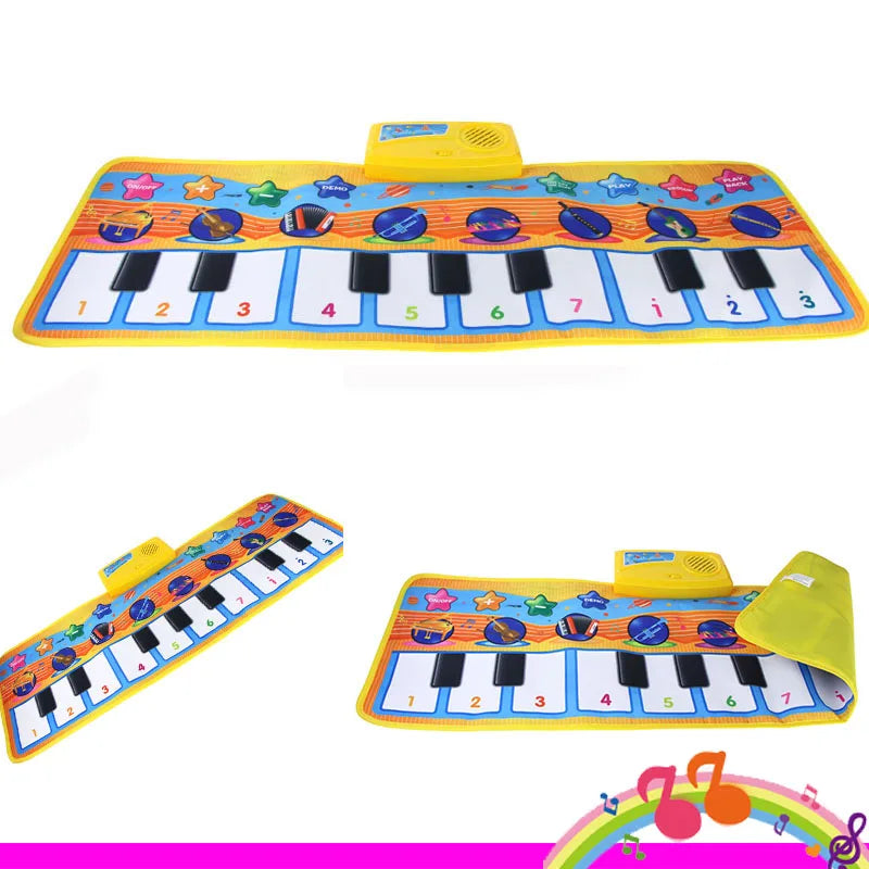 Kids Musical Carpet Baby Toddlers Fitness Keyboard Piano Mat Music Play Instrument Montessori Education Toys Gift for Girl Boy