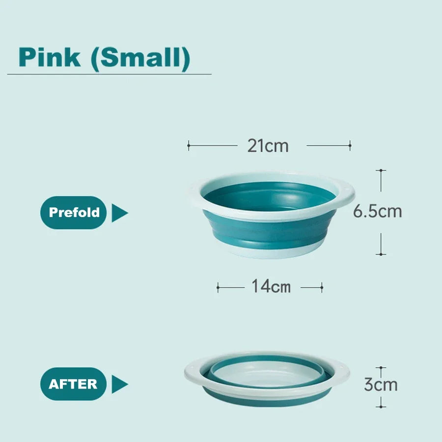 Baby Folding Washbasin Portable Kids Washbasin Silicone Hang Home Storage Basin Foot Buttock Laundry Tub Kitchen Accessories