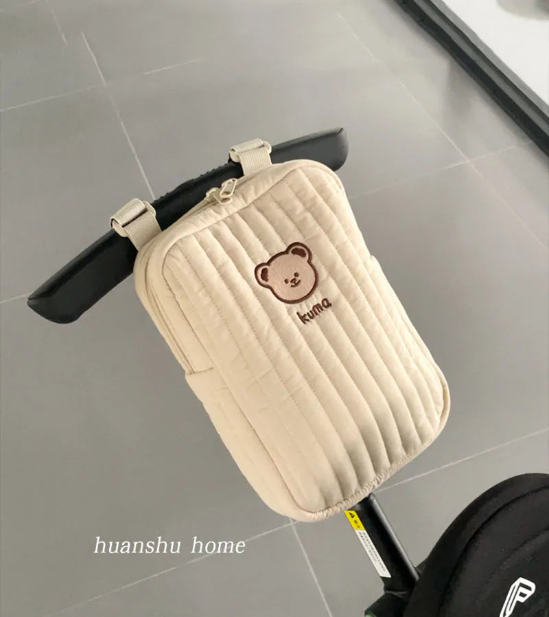 Bear Mommy Bag Baby Stroller Bag Pram Baby Stuff Organizer Holder Baby Stroller Accessories Hanging Caddy Storage Bag