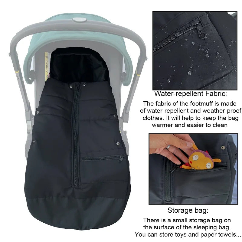 Stroller Accessories Footmuff Waterproof Warm Compatible With Doona Stroller, Universal Car Seat