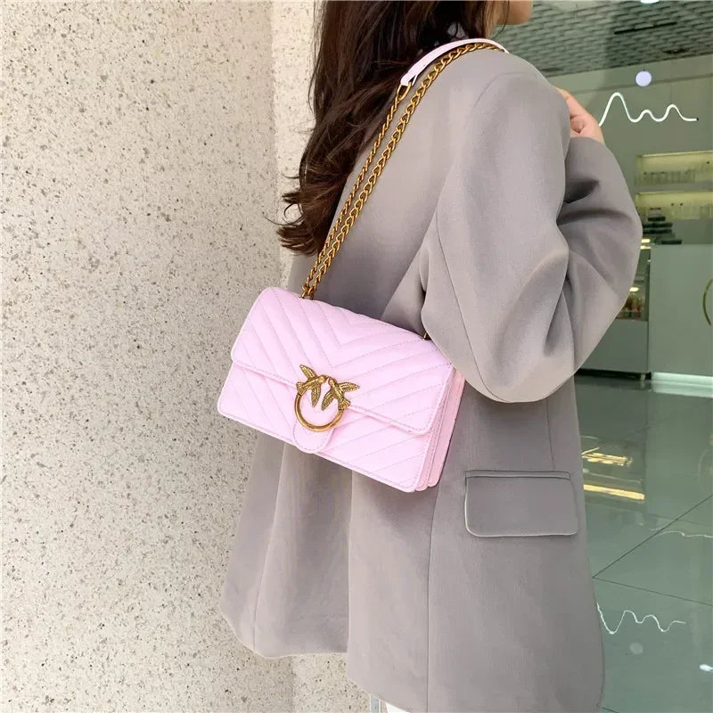 2026 high-end luxury women's handbag elegant leather handbag fashionable crossbody bag retro shoulder bag