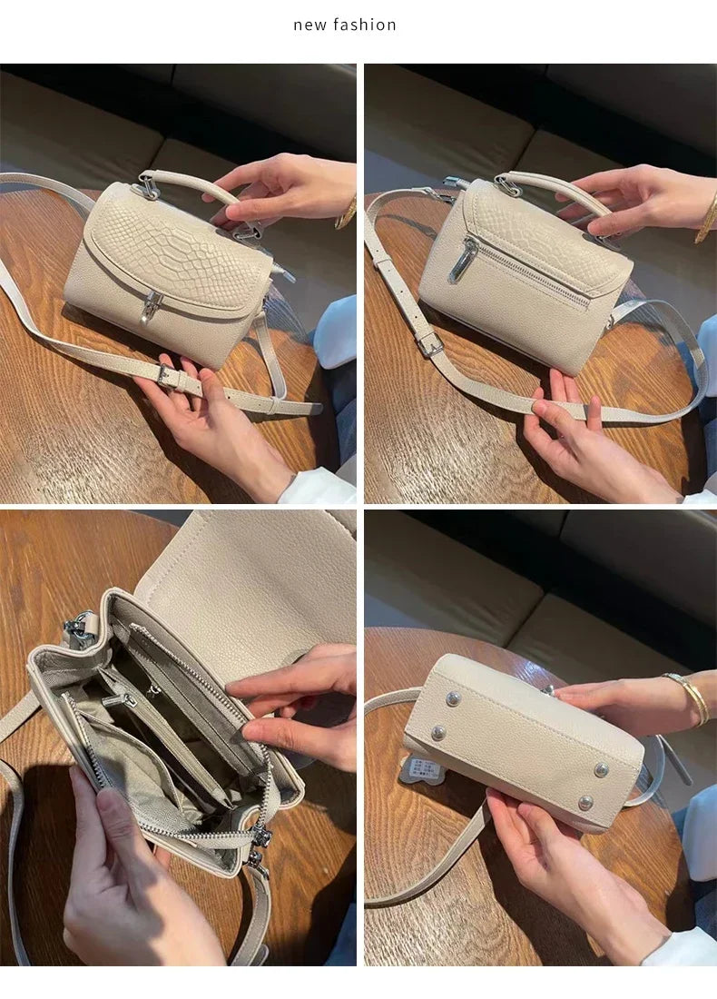 women's mini handbag Ladies' luxury crossbody bag fashionable crocodile pattern design women's genuine leather crossbody bag