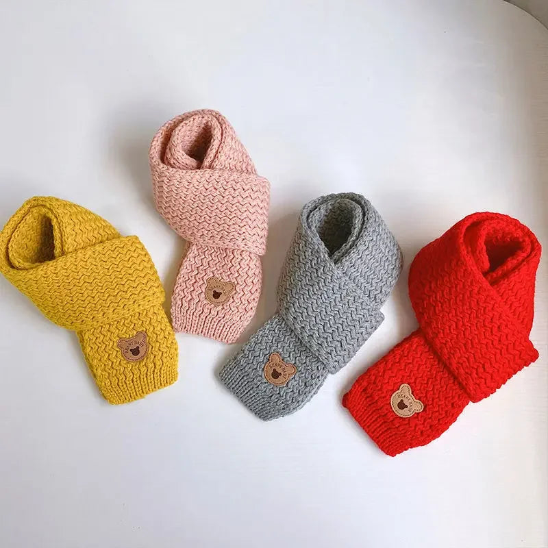 Christmas Toddler Scarf Winter Warm Baby Neck Warmer Fleece Lined Windproof Kids Unisex Scarf Cute Korean Style Festival Gift